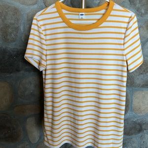 Yellow striped T-shirt